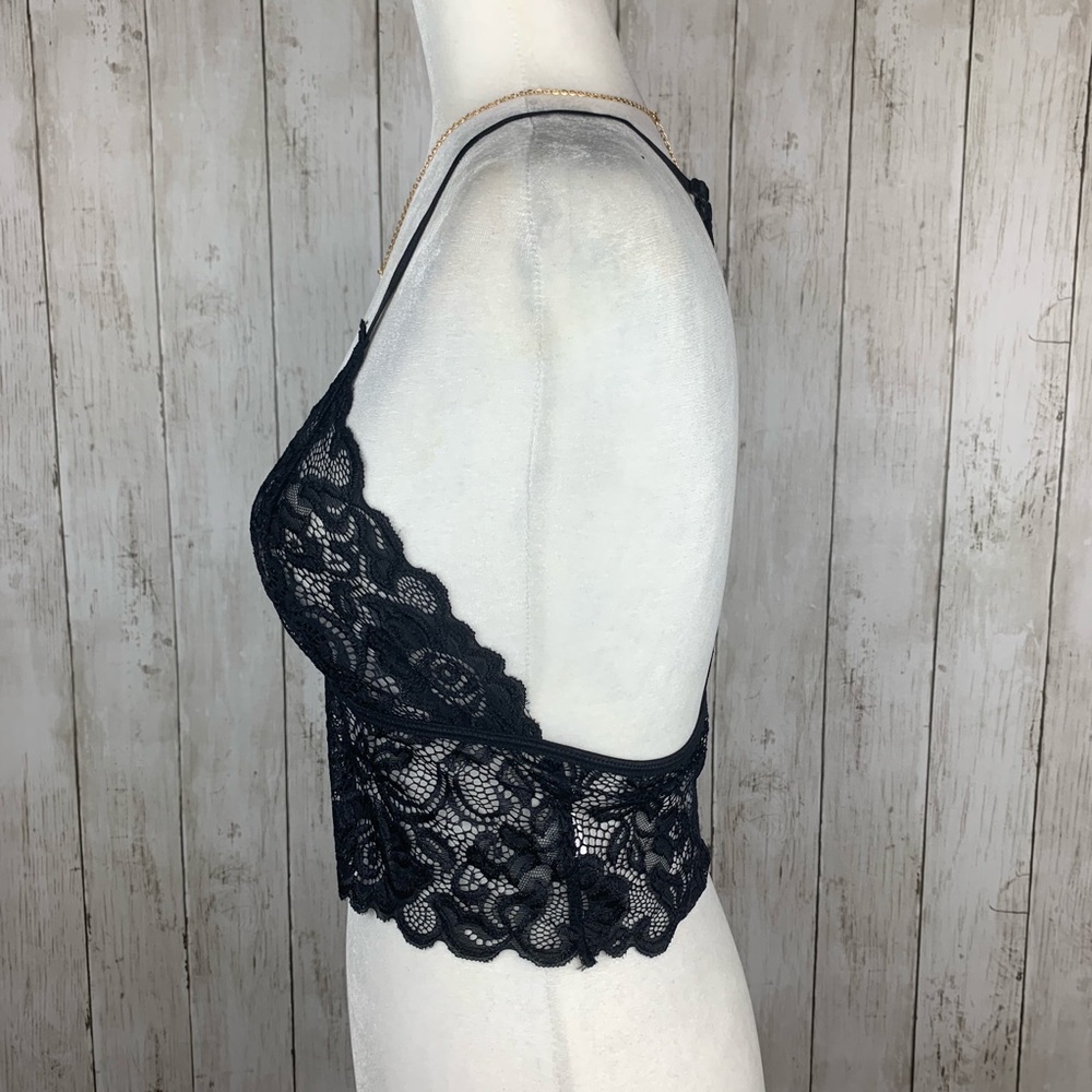 New Sexy 🔥 Crochet Lace Bralette Black S/M/L - Picture 5 of 7